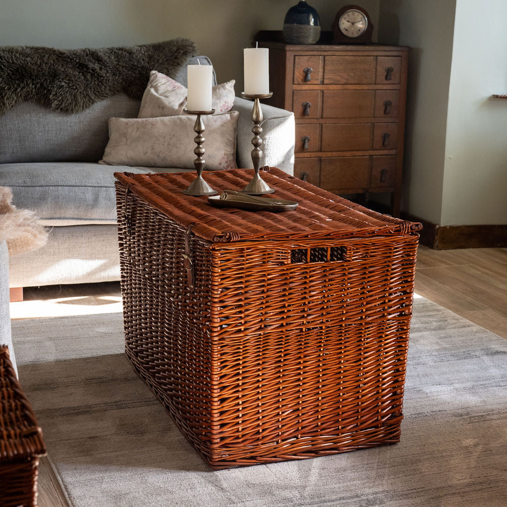 Distilled Brown Lightweight Wicker Storage Trunk – Arthur Cameron